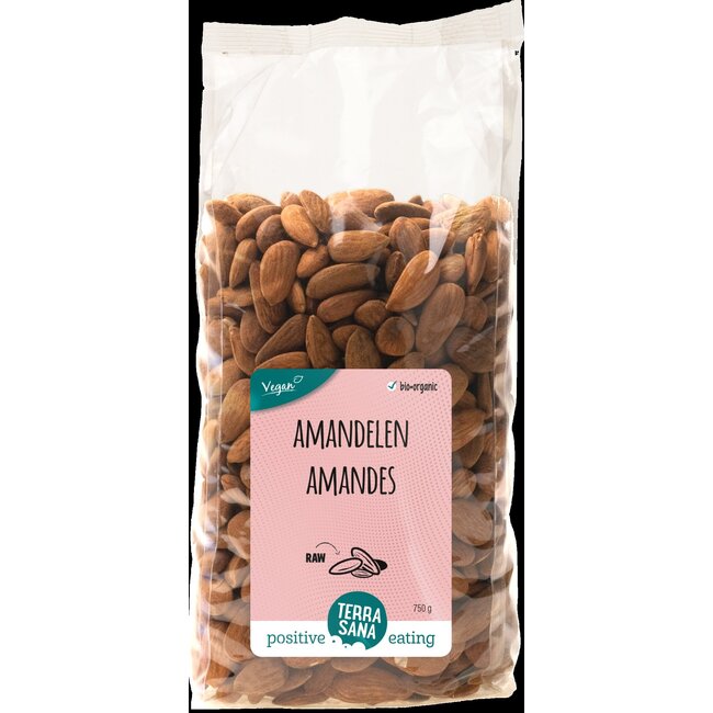 Amandes RAW brunes bio 750 Grammes