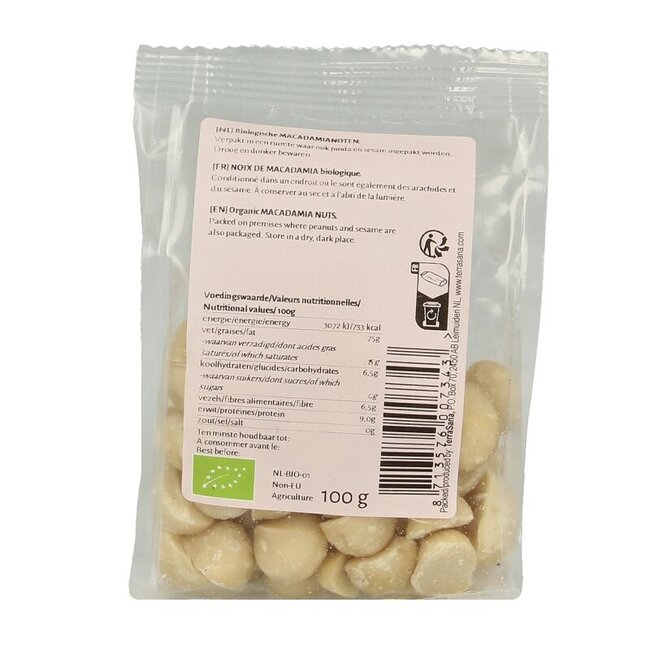 Noix de macadamia crues décortiquées bio 100 g