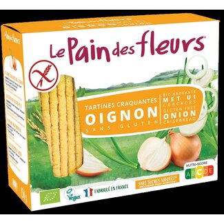Pain Des Fleurs Krokante bio crackers met ui glutenvrij 150 Gram