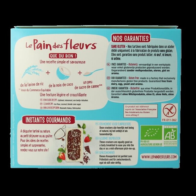 Tartines craquantes bio à la noix de coco 150 g