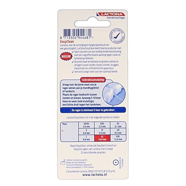 Easyclean XL 10.0mm 8 Stuks