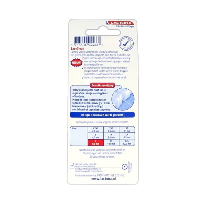 Easyclean L 8.0mm 8 Stuks