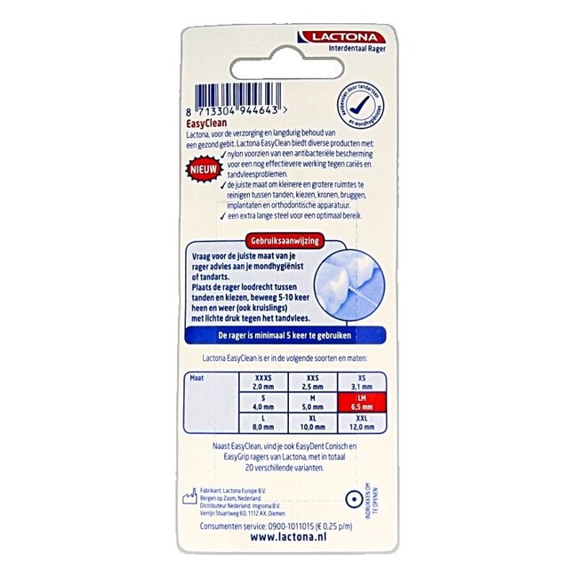 Easyclean L/M 6,5 mm 8 pièces