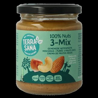 TerraSana Purée de 3 noix sans arachides bio 250 g