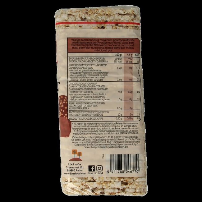 Boekweitwafels lijnzaad bio 130 Gram