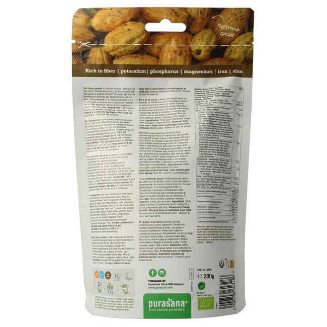 Cacao poeder vegan bio 200 Gram