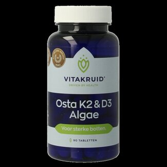 Vitakruid Osta K2 & D3 Algae met Calcium & Magnesium 90 Tabletten