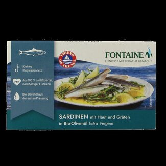Fontaine Sardines avec peau et arêtes 120 g