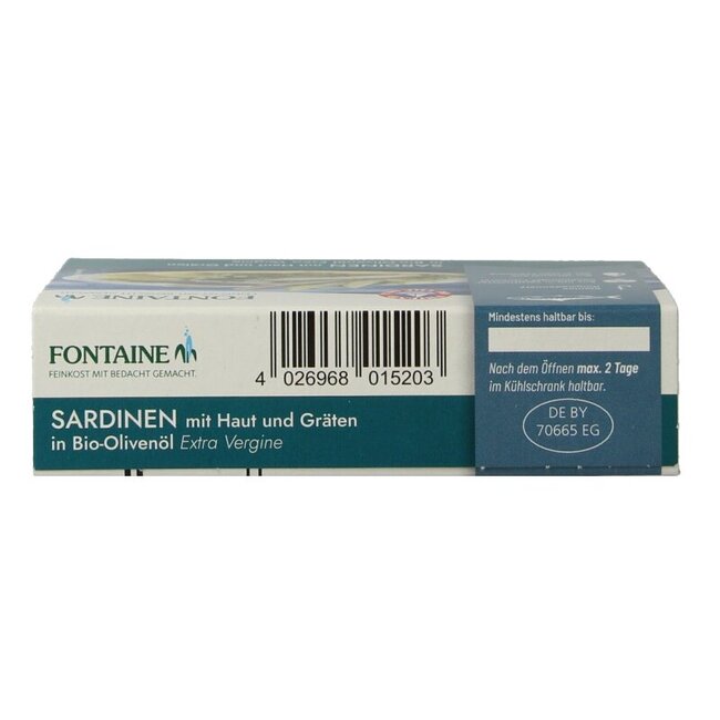 Sardines avec peau et arêtes 120 g