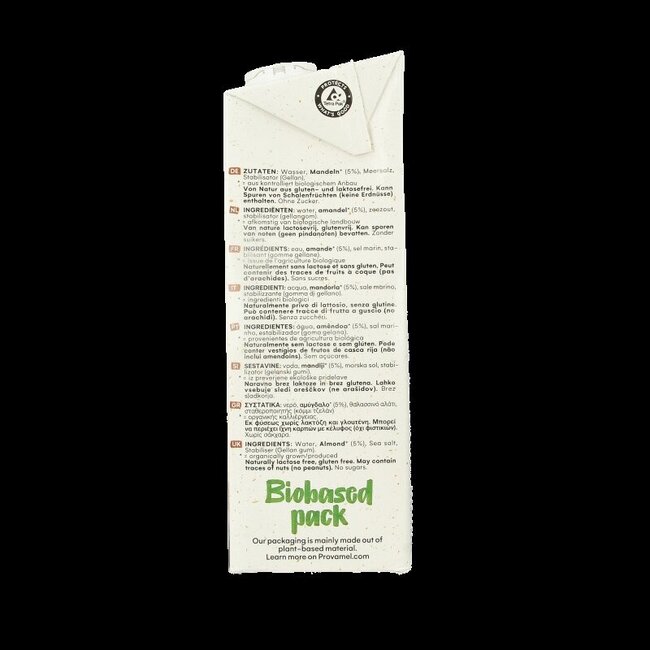 Drink amandel ongezoet bio 1 Liter