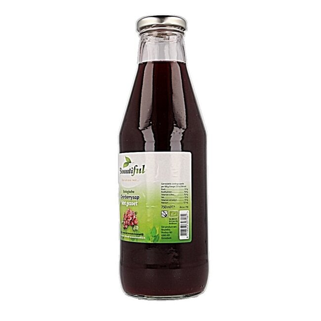 Jus de canneberge sucré bio 750 ml