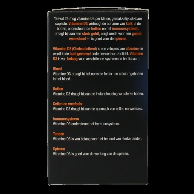 Vitamine D3 25mcg 120 Capsules