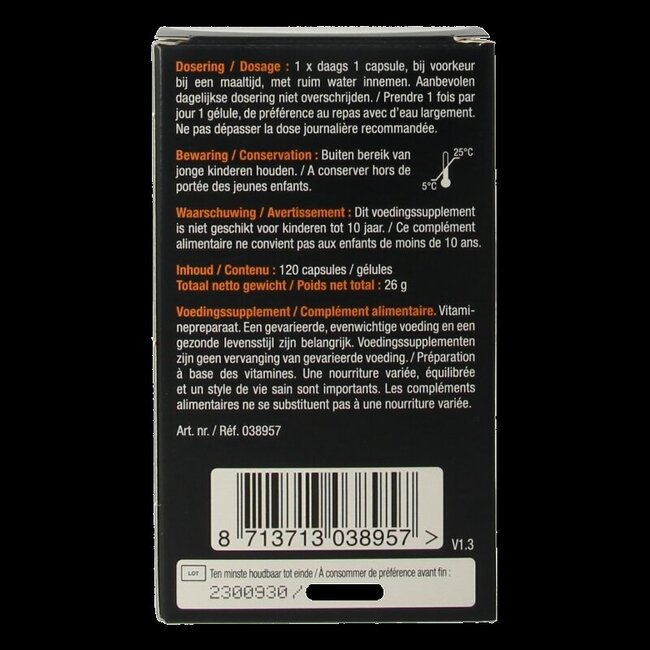 Vitamine D3 25mcg 120 Capsules