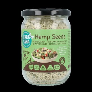 TerraSana RAW Hennepzaad gepeld in glas bio 275 Gram