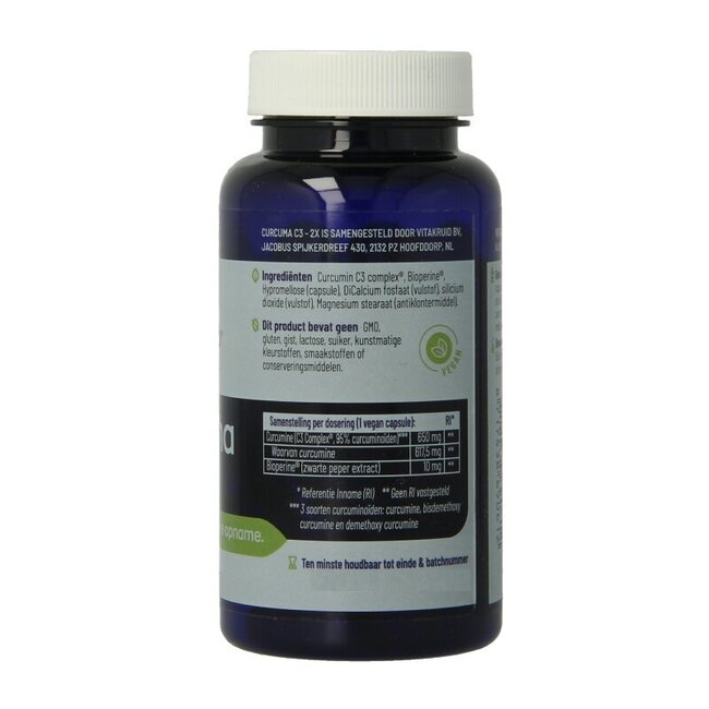 Curcuma C3-2X (95 % curcuminoïdes) avec Bioperine 60 gélules végétales