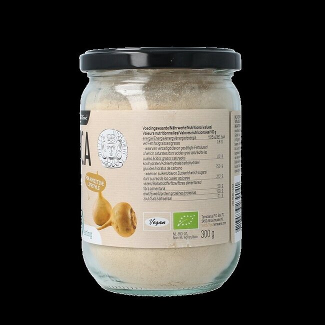 Poudre de maca crue haute énergie en verre bio 300 Grammes