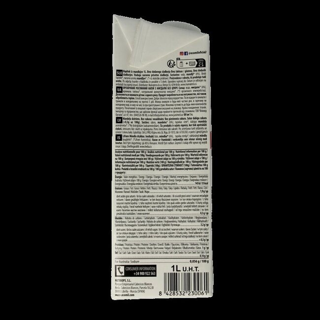 Boisson aux amandes nature sans sucres bio 1 litre