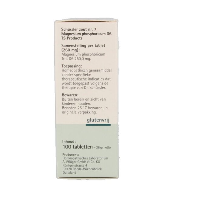 Magnesium phosphoricum 7 D6 Schussler 100 Tabletten