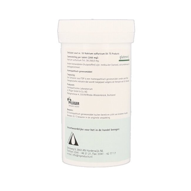 Natrium sulfuricum 10 D6 Schussler 400 Tabletten