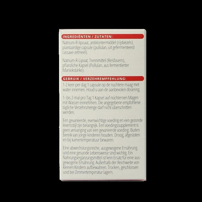 R-alfaliponzuur 100 Capsules