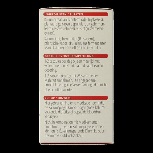 Kalium citraat 200 mg 100 Capsules