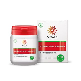 Vitals Vitamine B12 méthylcobalamine 1000 mcg 100 comprimés à sucer