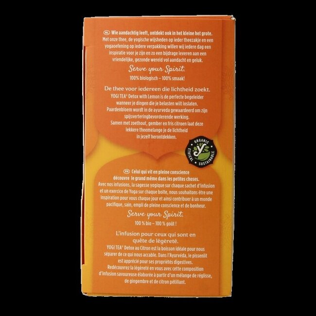 Yogi Tea Détox au Citron Bio 17 Sachets