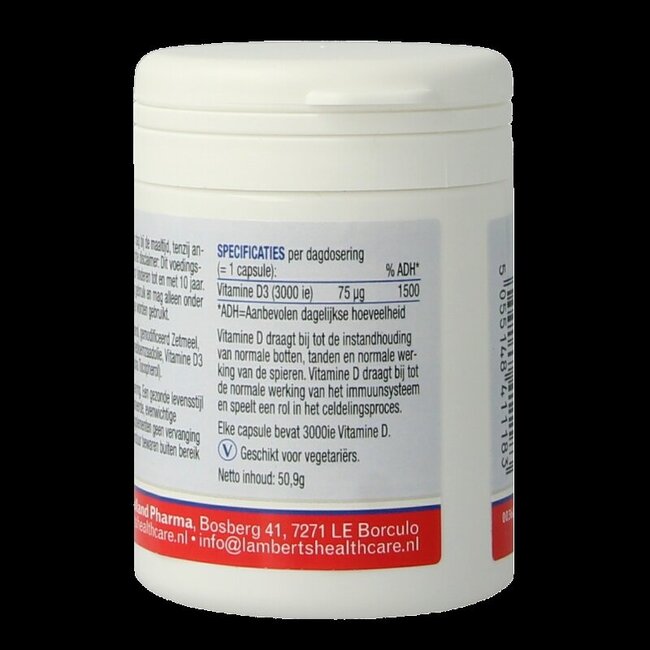 Vitamine D3 3000IE/75mcg 120 Capsules