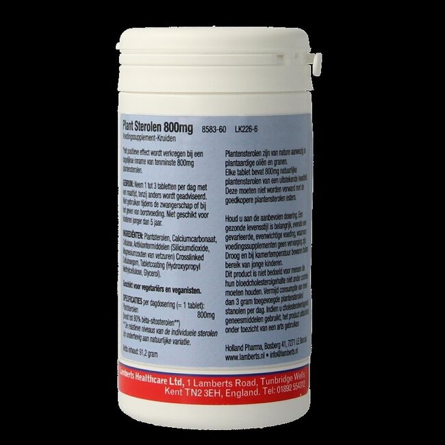 Stérols végétaux 800mg 60 Comprimés