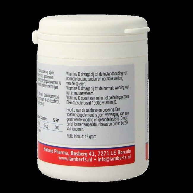 Vitamine D3 1000 UI / 25 mcg 120 capsules