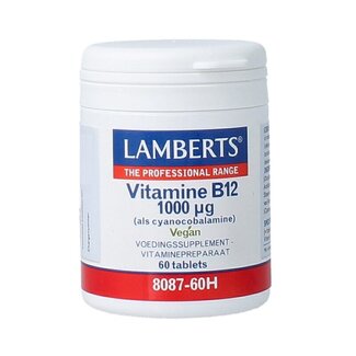 Lamberts Vitamine B12 1000 mcg (cyanocobalamine) 60 comprimés