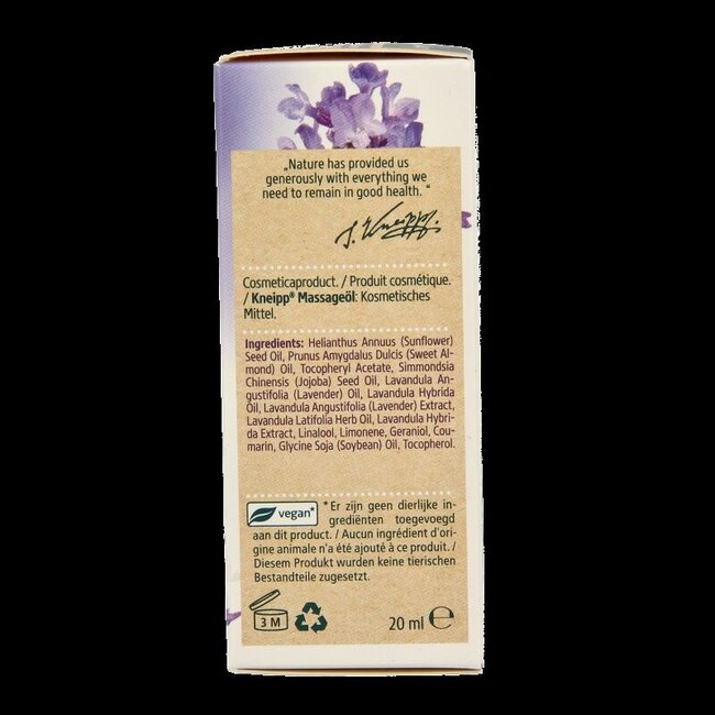 Relaxing massageolie lavendel mini 20 Milliliter