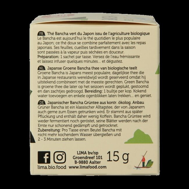 Thé vert bancha bio 10 sachets