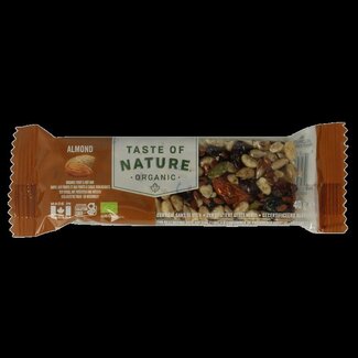 Taste Of Nature Barre de céréales aux amandes bio 40 g