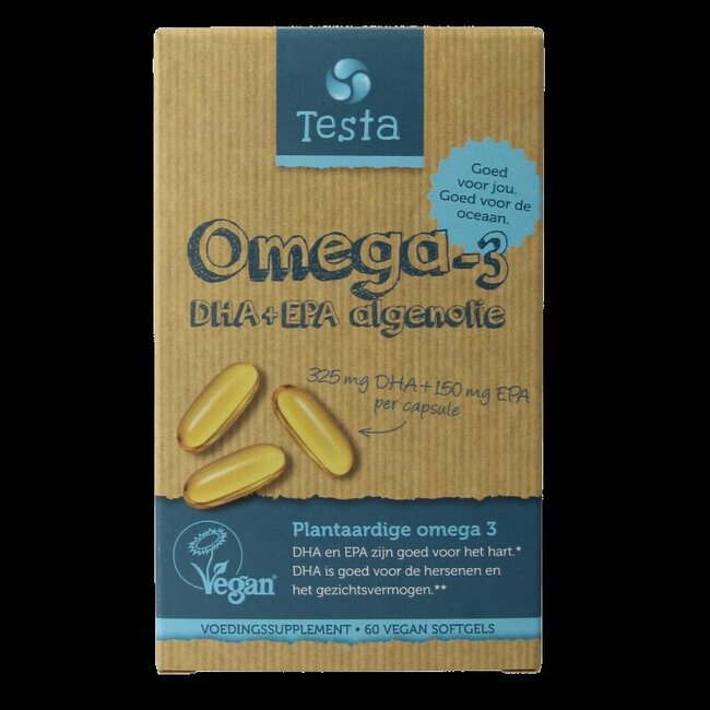 Omega 3 algenolie 325mg DHA + 150mg EPA vegan 60 Vegetarische capsules