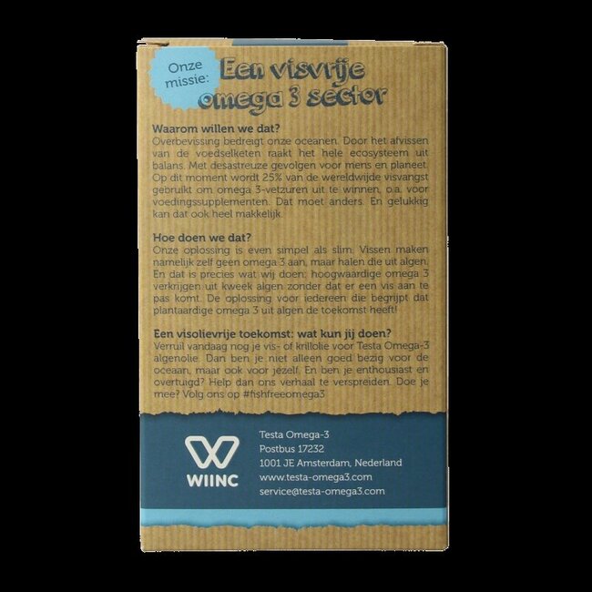 Omega 3 algenolie 325mg DHA + 150mg EPA vegan 60 Vegetarische capsules