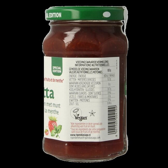 Préparation de fraises et fraises des bois à la menthe bio 250 g
