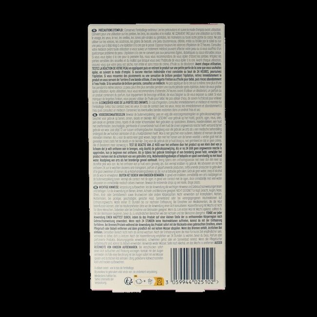 Bandes de cire froide peaux sensibles 20 pièces