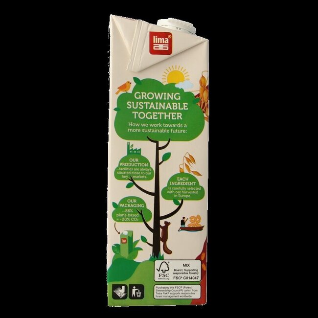 Boisson à l'avoine naturelle bio 1 litre