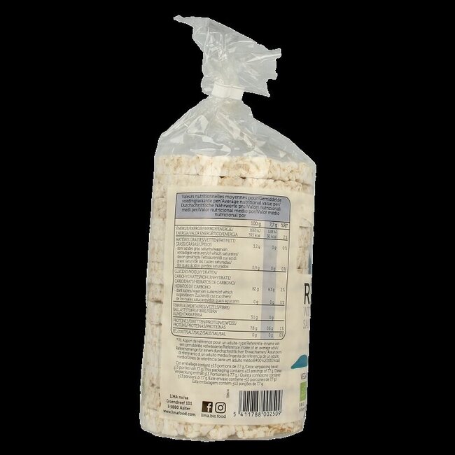 Galettes de riz sans sel ajouté bio 100 g