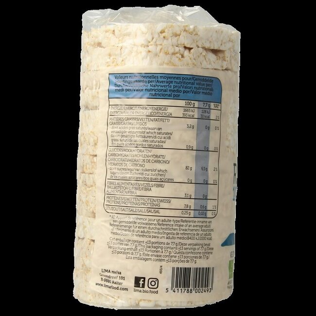 Galettes de riz au sel bio 100 g