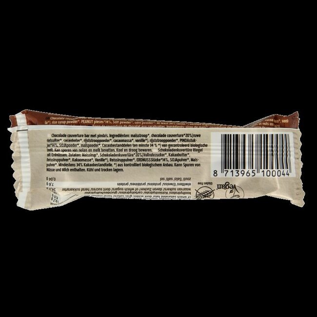 Barre bio chocolat cacahuète Bonbarr 40 g