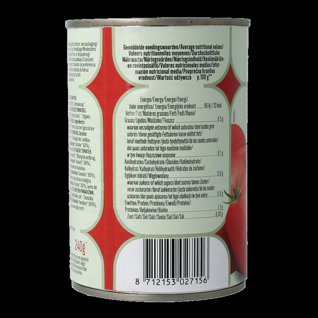 Tomaten gepeld bio 400 Gram