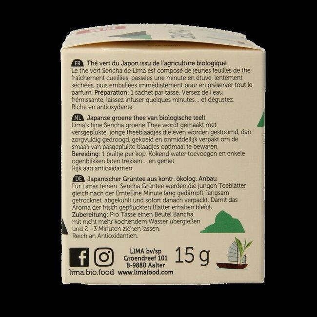 Sencha builtjes bio 15 Gram