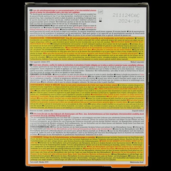 Patch chauffant dos et épaules - 3 pièces