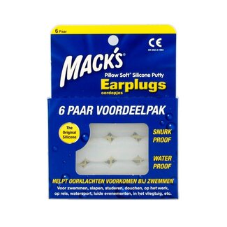 Macks Bouchons d'oreilles 6 paires