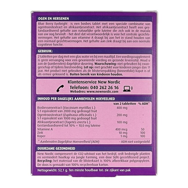 Blue berry eyebright 60 Tabletten