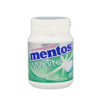 Mentos Gum greenmint white pot 40 Stuks