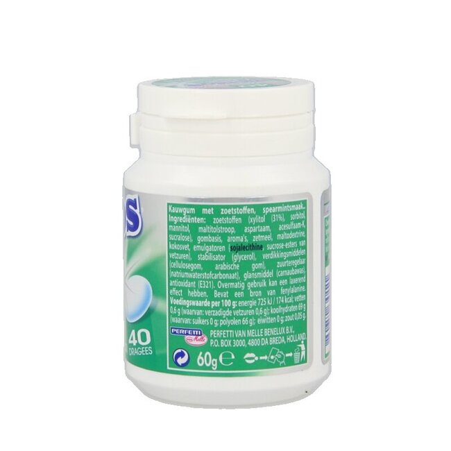 Chewing-gum Mentos greenmint white pot 40 pièces