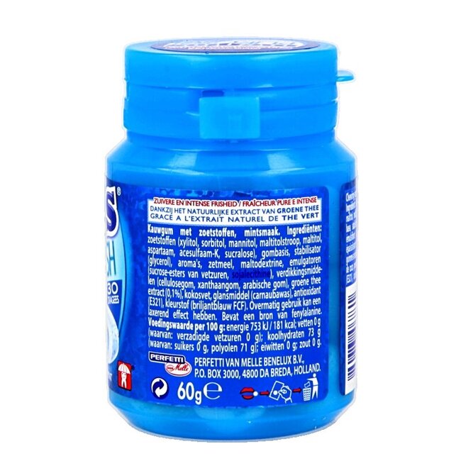 Mentos Pure Fresh Mint Pot de 30 pièces